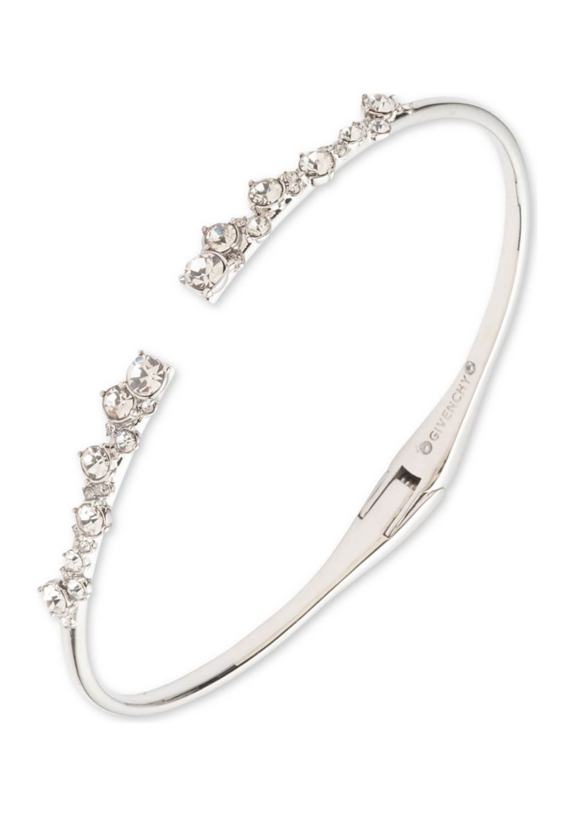 Silver Tone Crystal Scatter Stone Bracelet and Earring Set