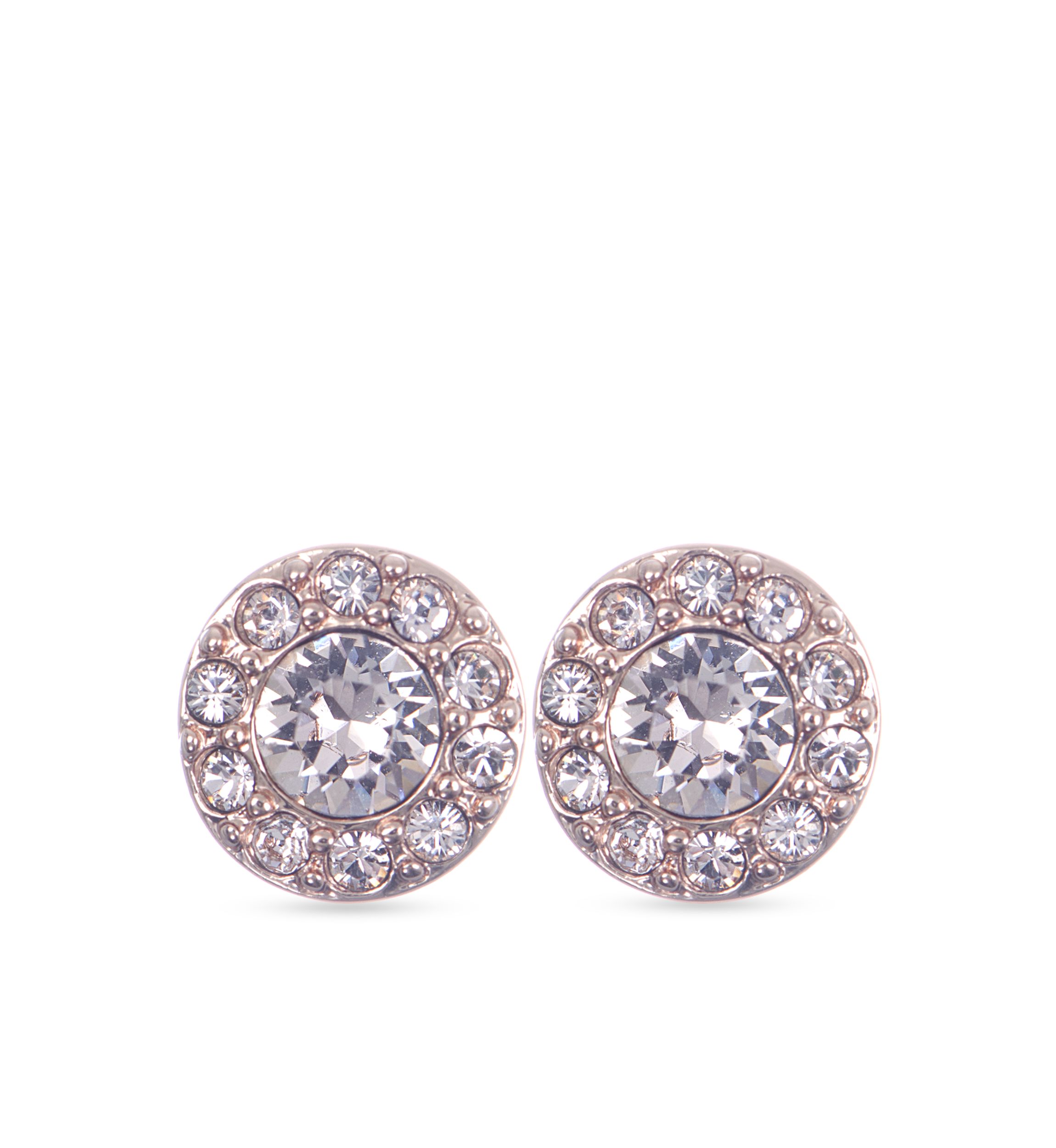 Rose Gold-Tone Pave Stud Earrings