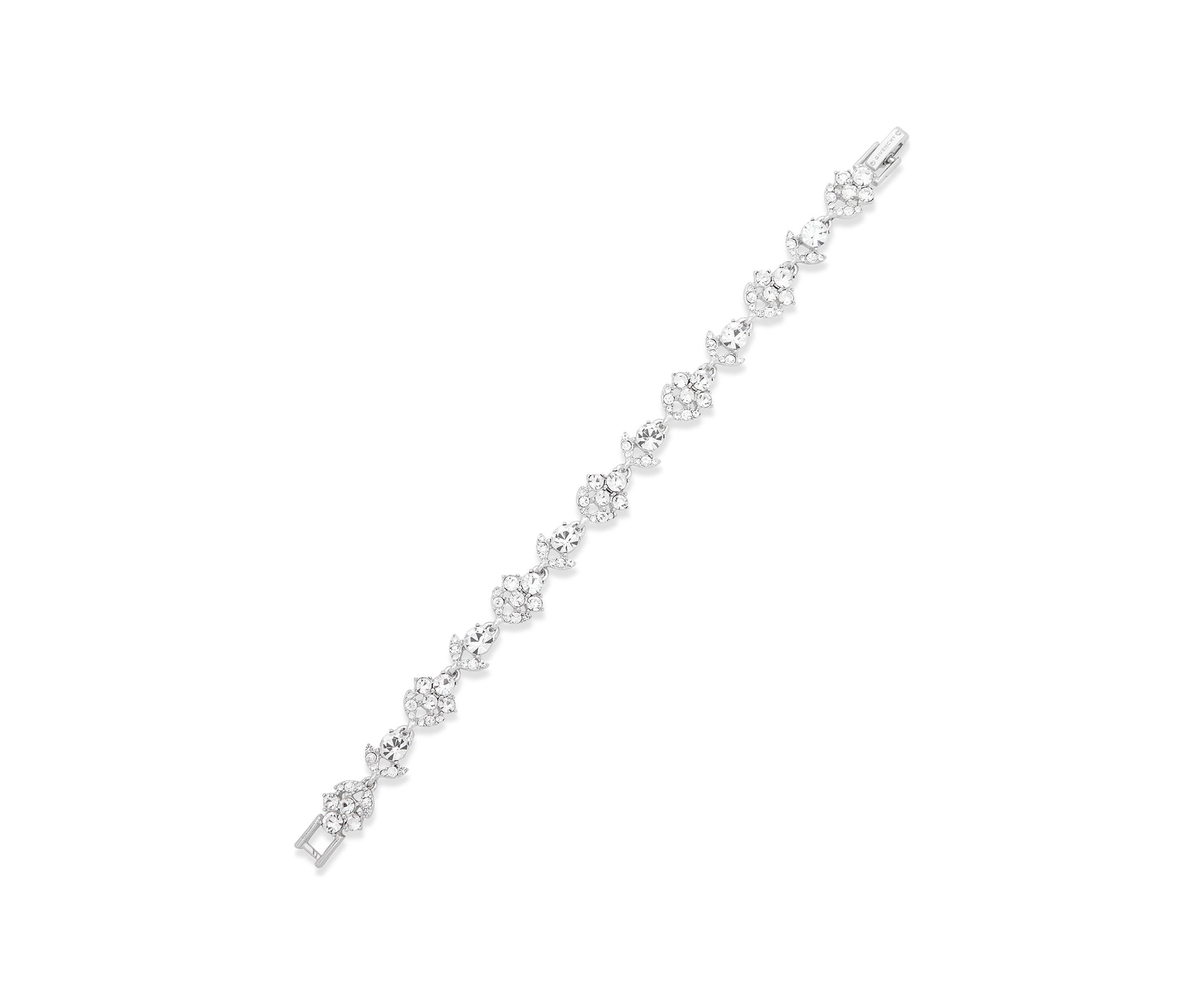 Silver Tone Crystal Flex Bracelet 