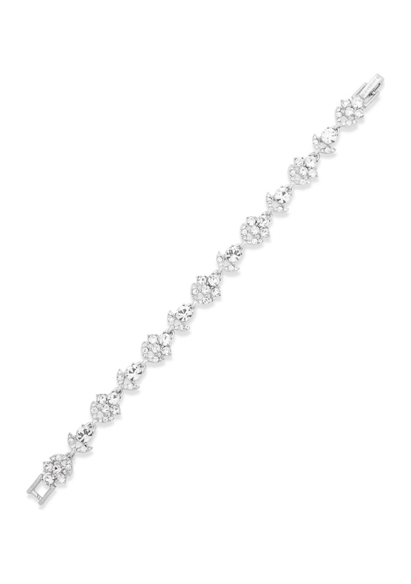 Silver Tone Crystal Flex Bracelet 
