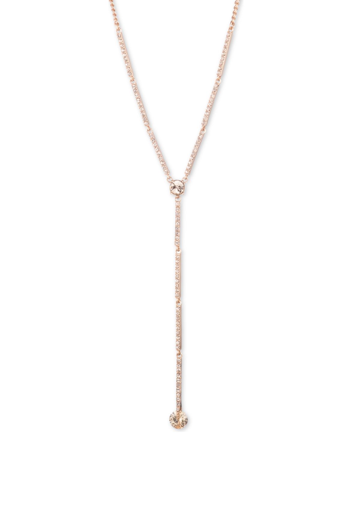 16" Crystal Long Y Necklace