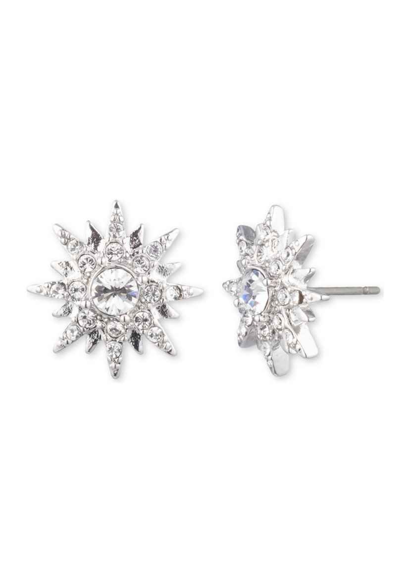 Crystal Button Earrings
