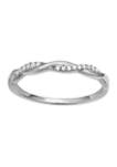 Pavé Cubic Zirconia Twist Ring in Sterling Silver 