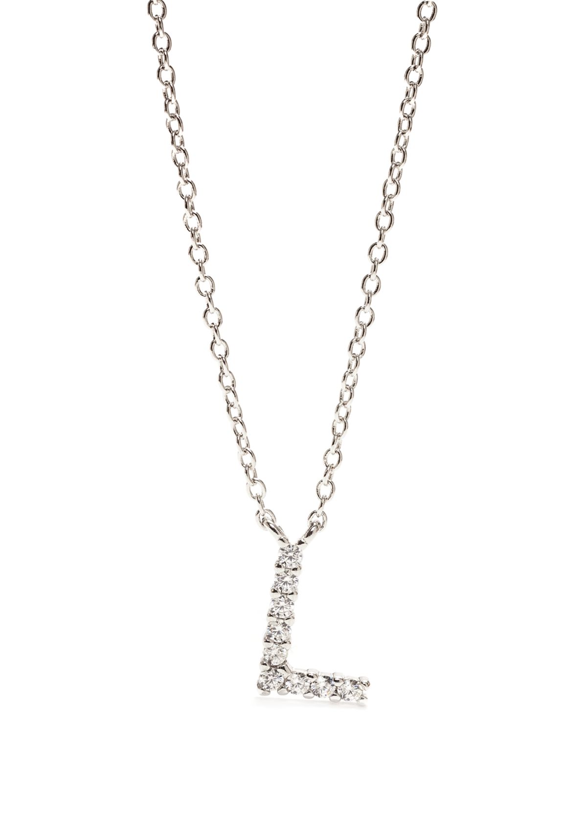Sterling Silver Initial Pendant Necklace