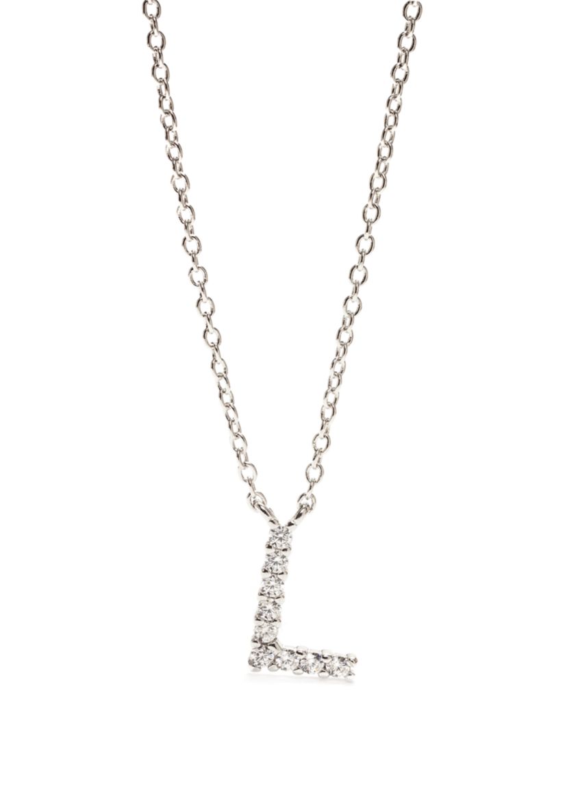 Sterling Silver Initial Pendant Necklace