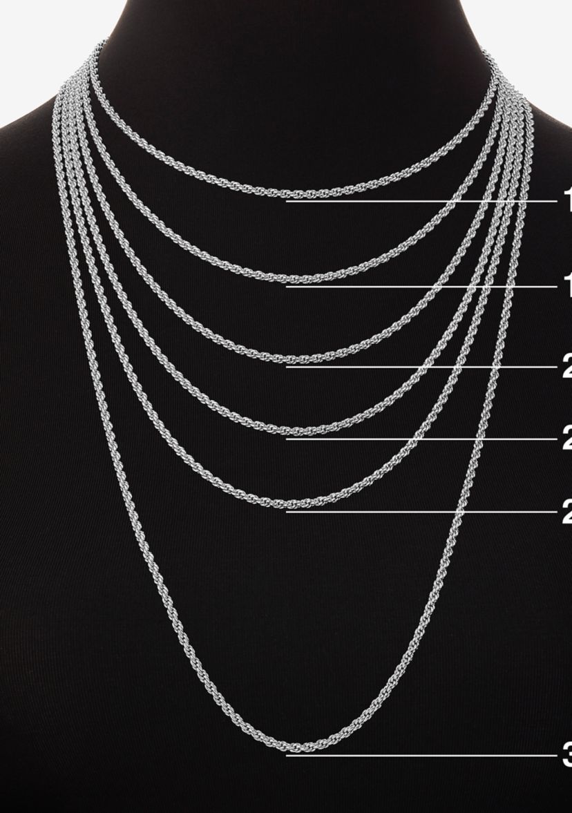 Sterling Silver Polished Flat Valentino Link Chain Necklace
