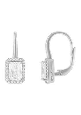 Belk Silverworks Sterling Silver Pavé Cubic Zirconia Drop Earrings