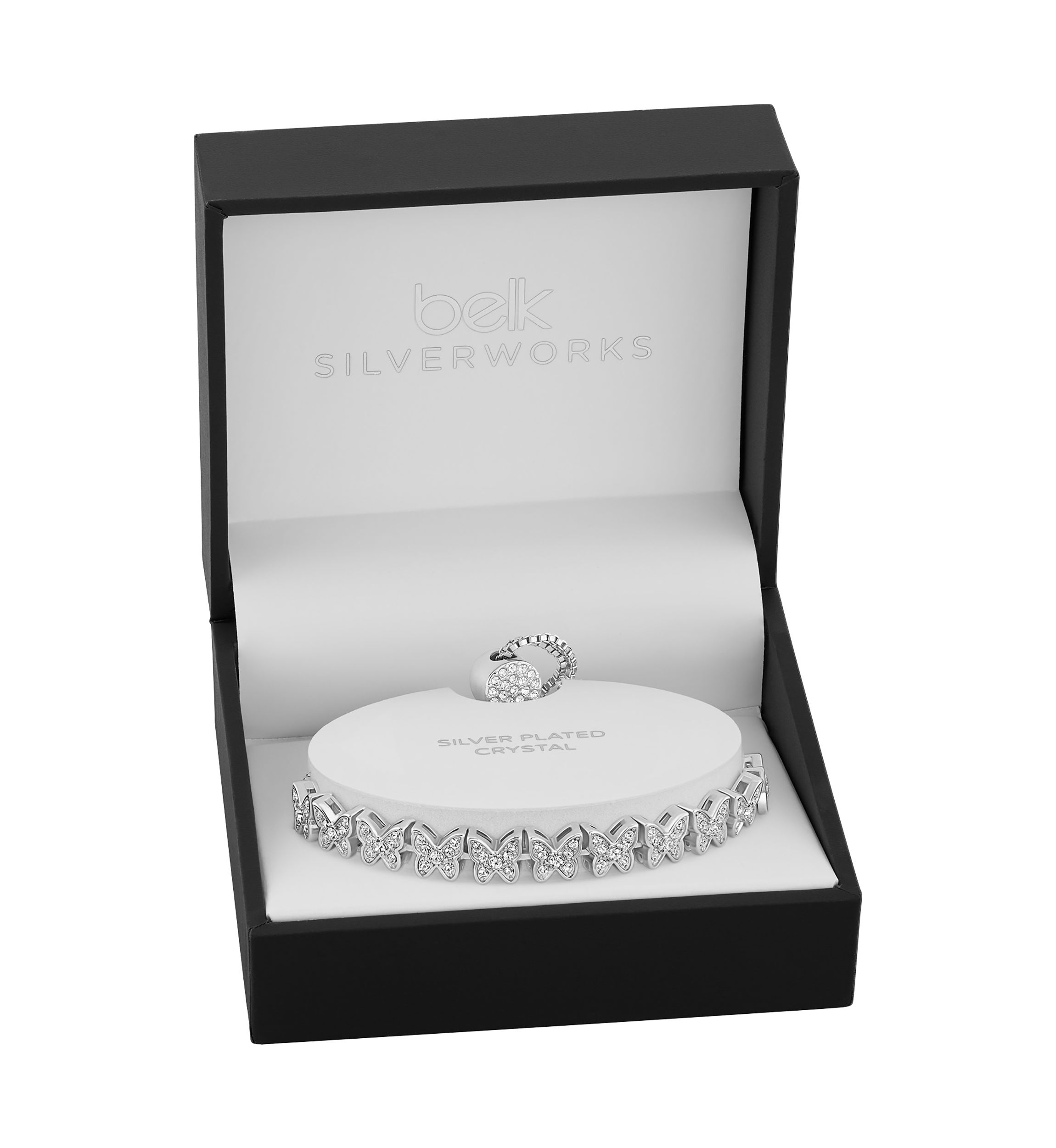 Clear Crystal Pavé Butterflies Adjustable Bracelet