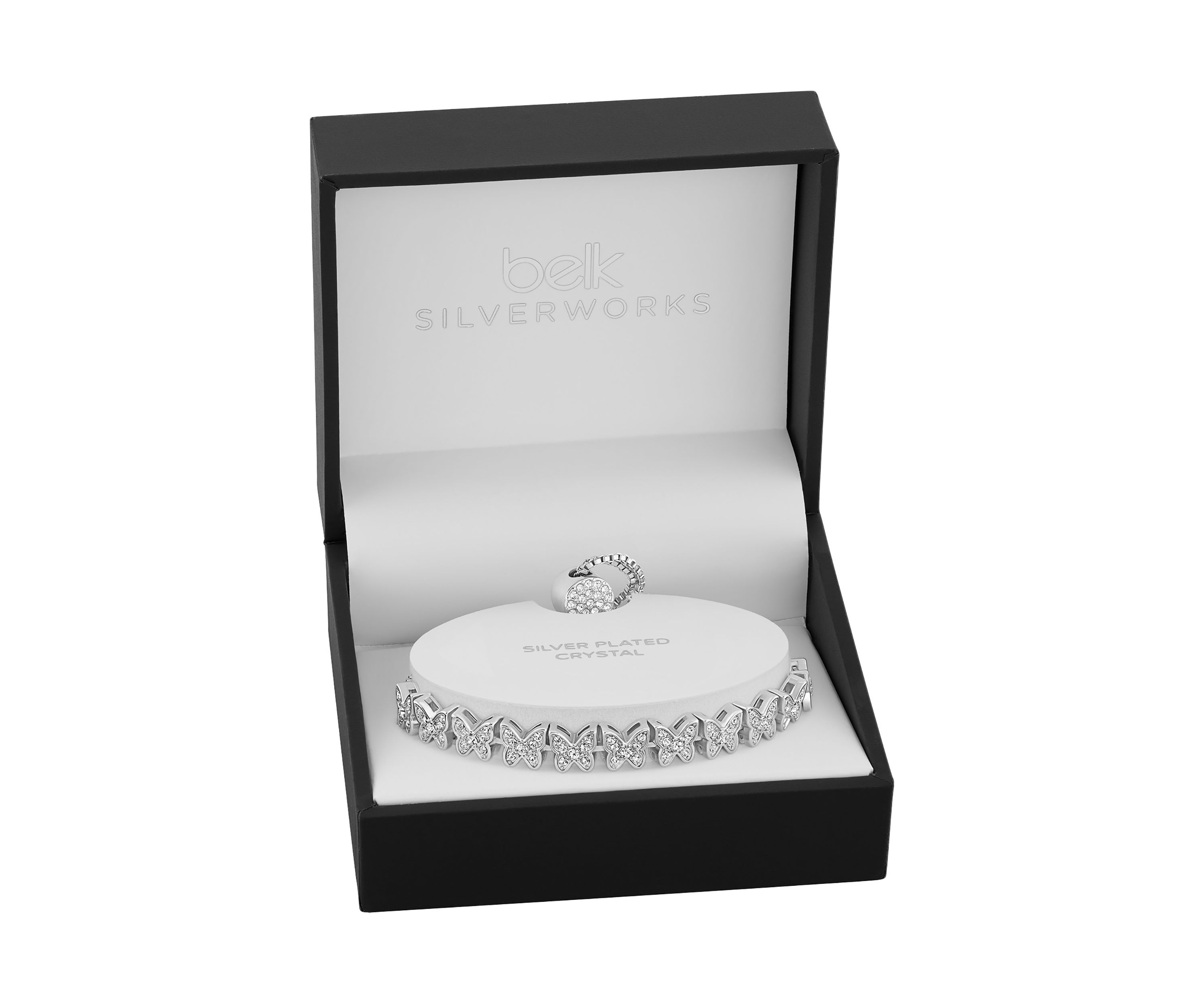 Clear Crystal Pavé Butterflies Adjustable Bracelet