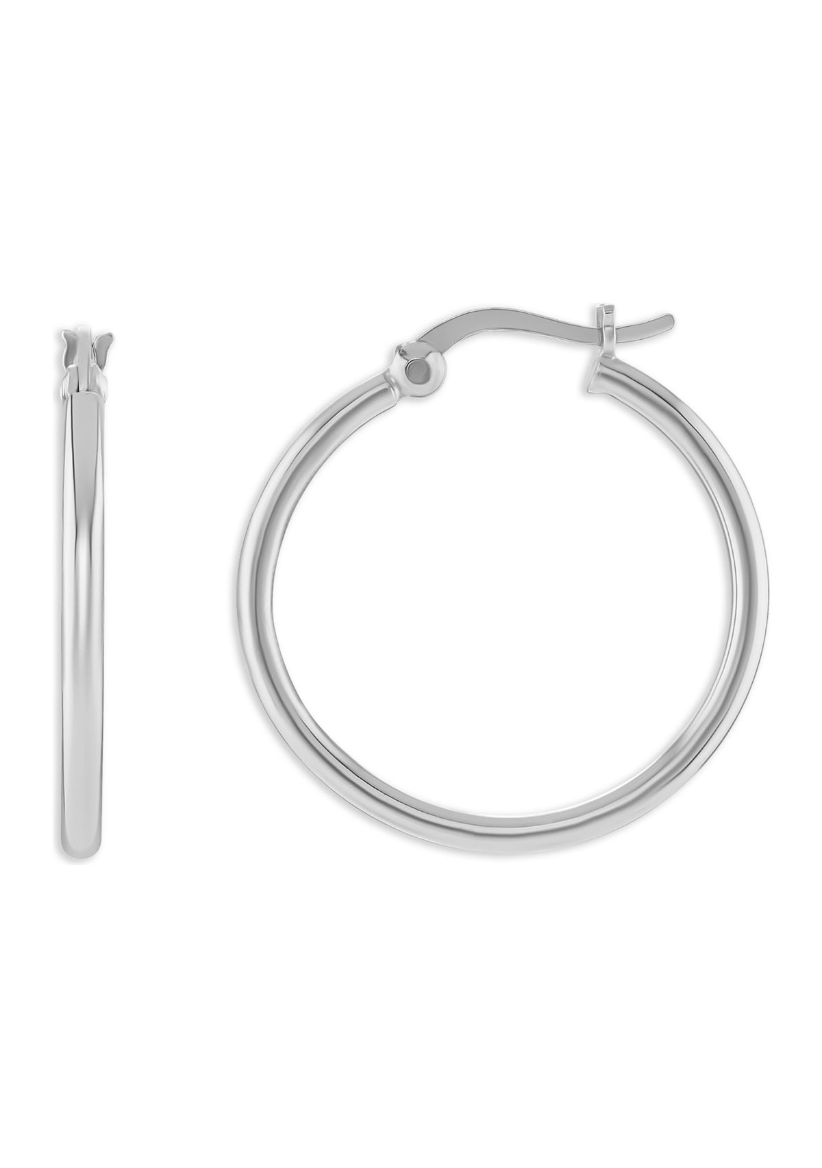 Sterling Silver 45 Millimeter polished Hoop Earrings
