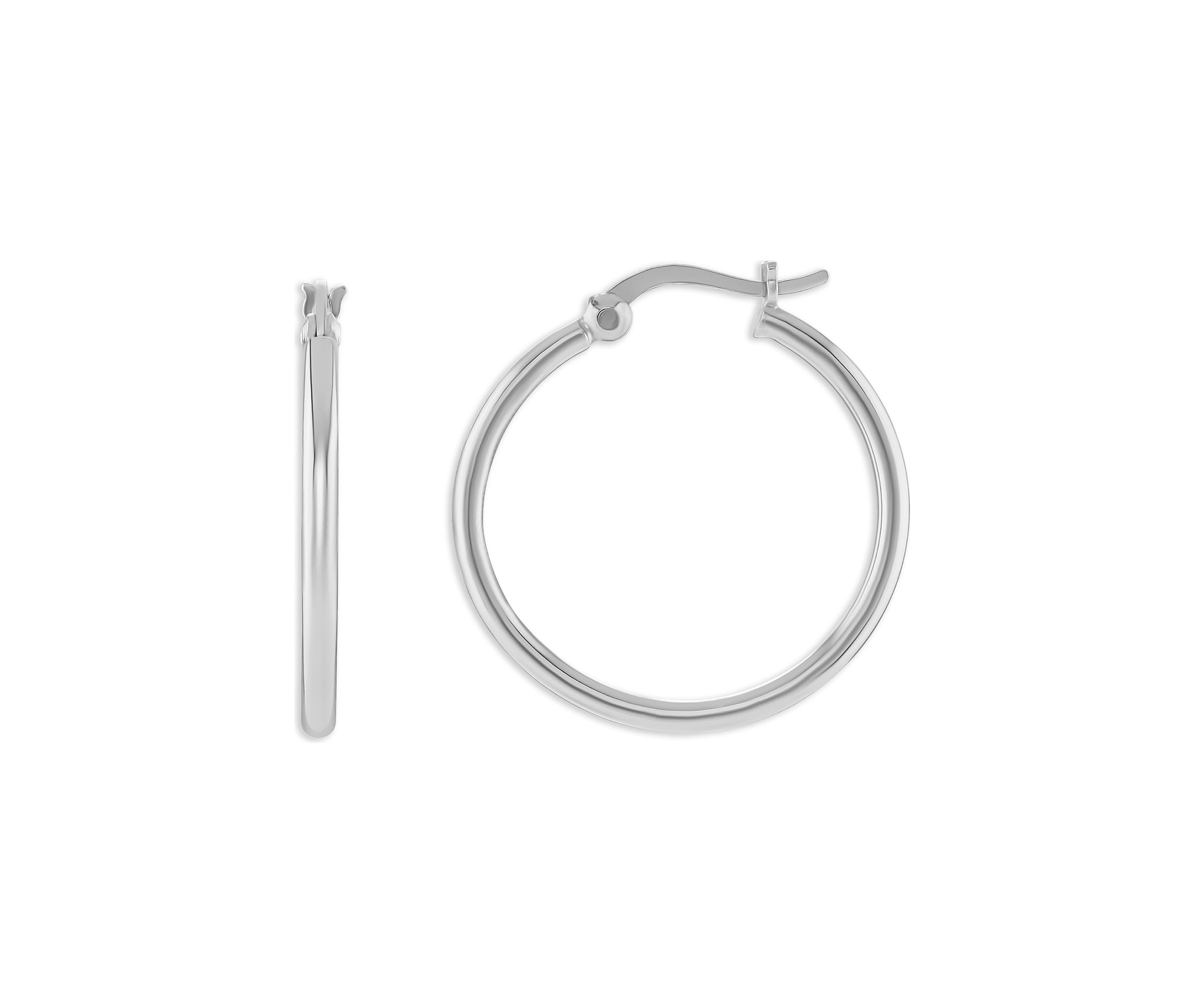 Sterling Silver 45 Millimeter polished Hoop Earrings