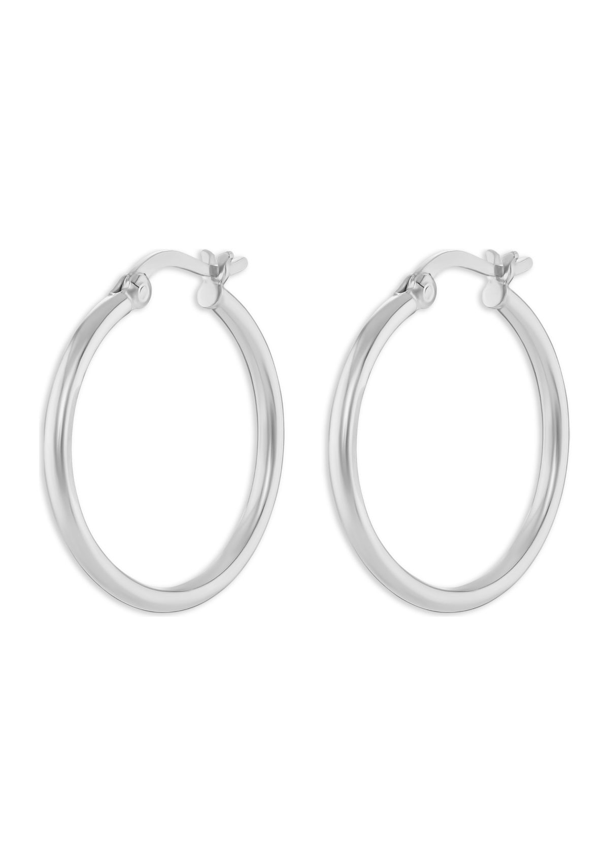 Sterling Silver 45 Millimeter polished Hoop Earrings