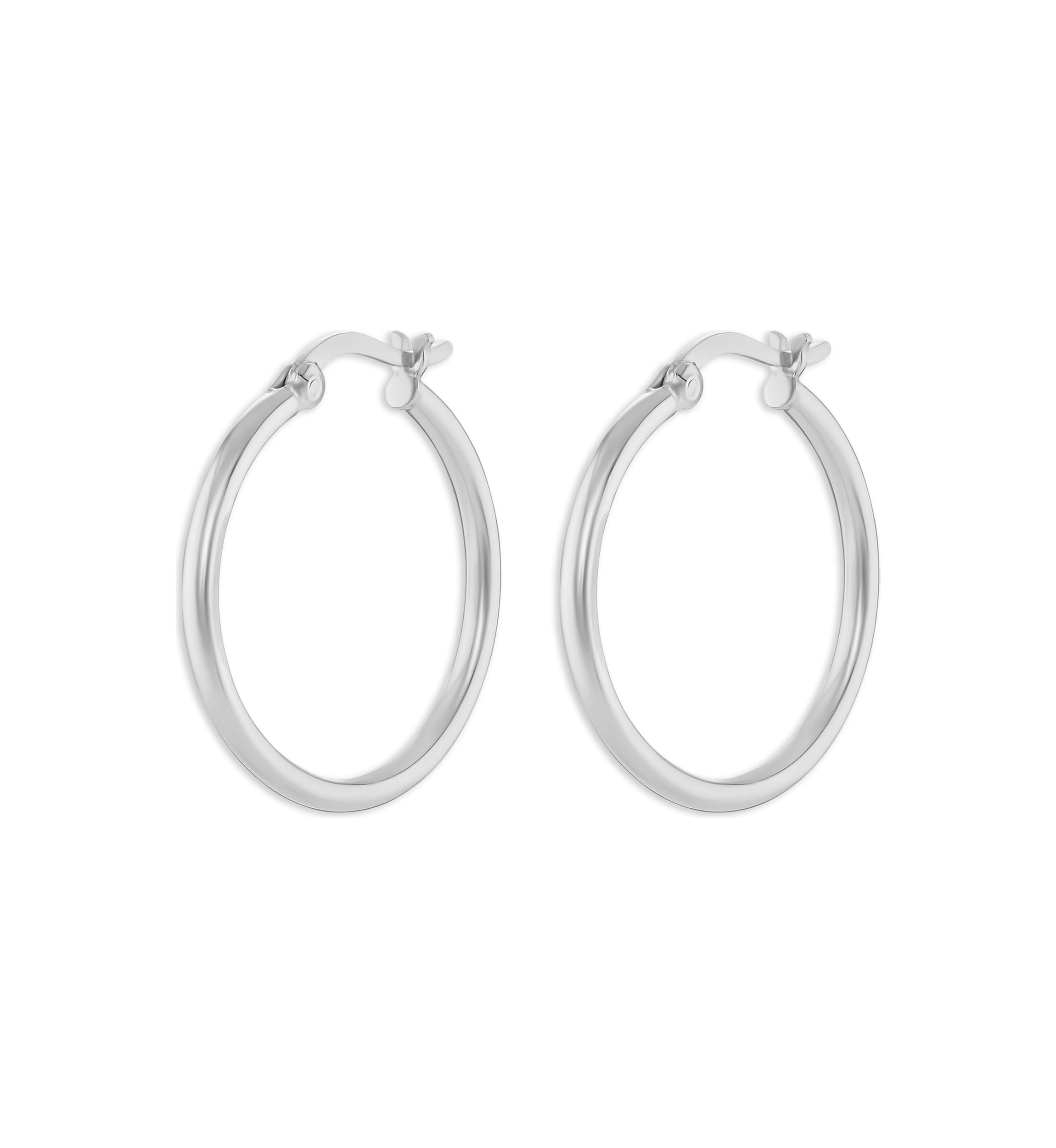 Sterling Silver 45 Millimeter polished Hoop Earrings