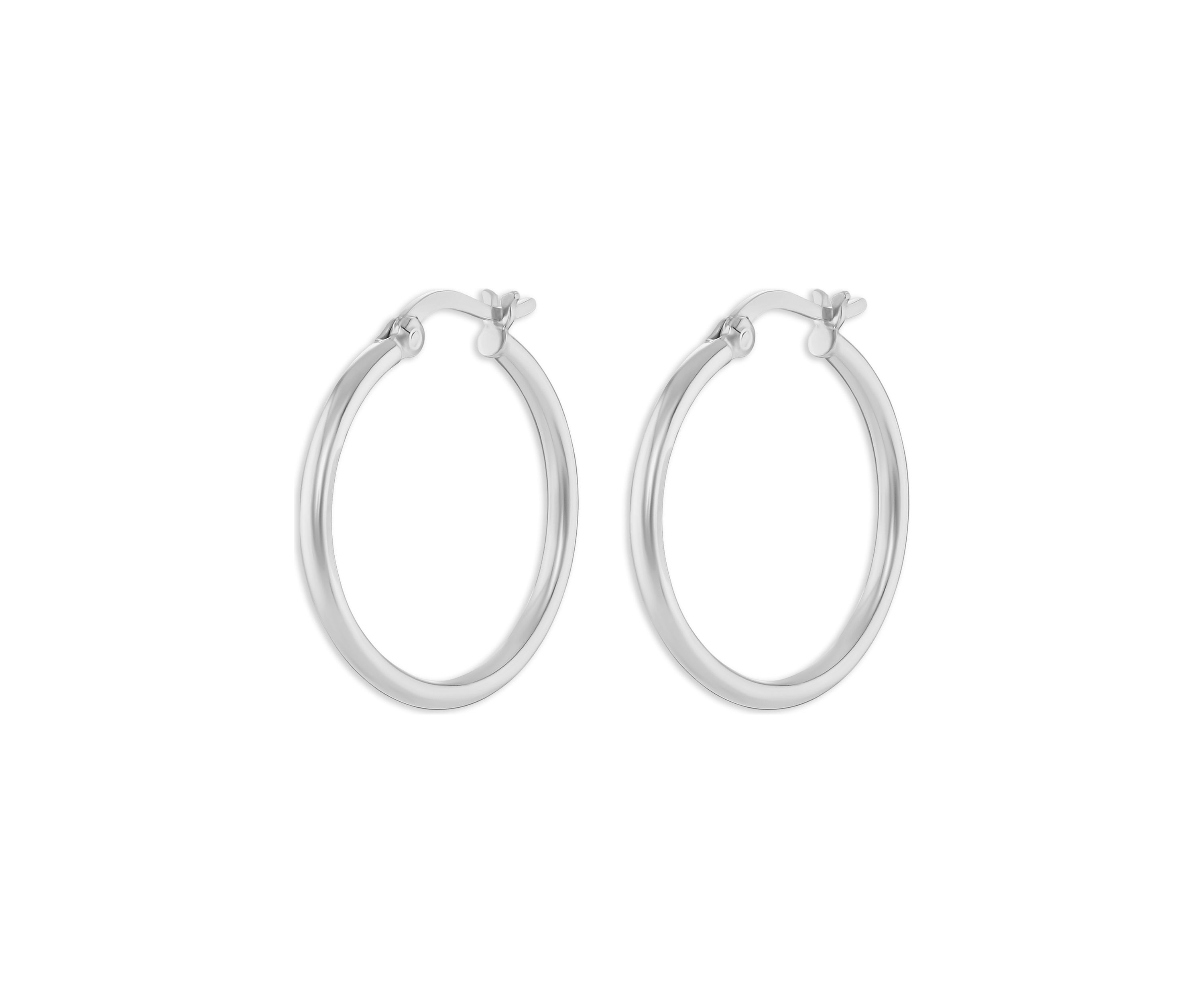 Sterling Silver 45 Millimeter polished Hoop Earrings