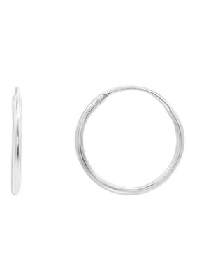 Belk Sterling Silver Polished Endless Hoop Earrings in Sterling Silver