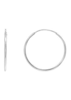 Belk Sterling Silver Polished Endless Hoop Earrings in Sterling Silver