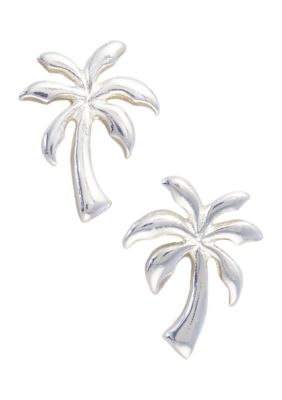 Belk Silverworks Palm Tree Stud Earrings