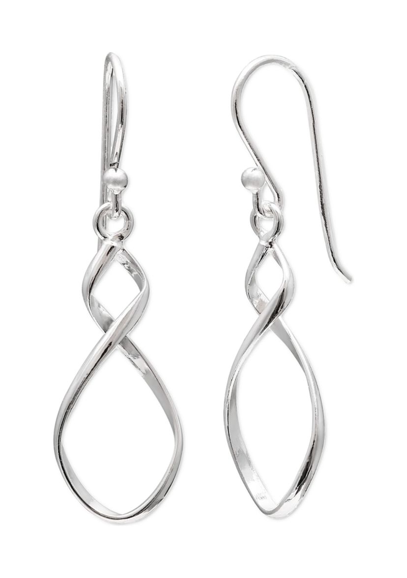 Polished Twist Teardrop Earrings