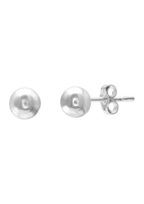 Belk Sterling Silver Polished Stud Ball Earrings in Sterling Silver