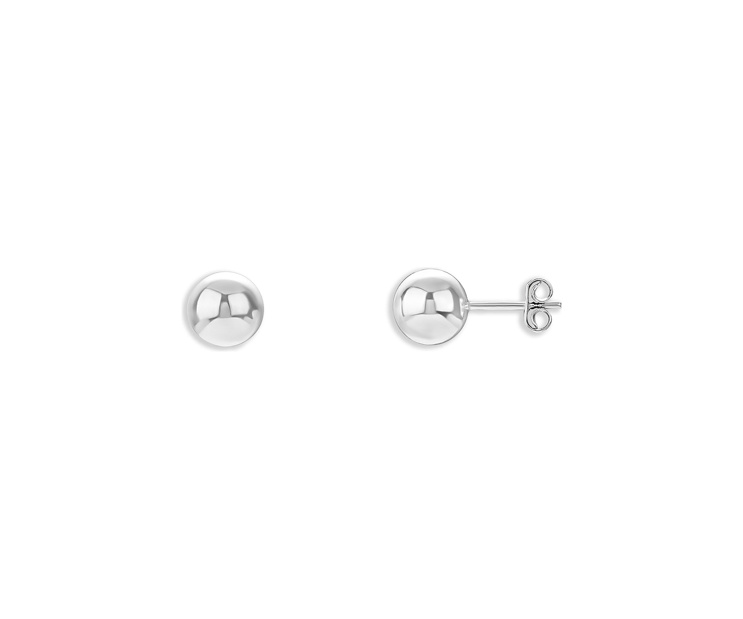 Sterling Silver 8 Millimeter Ball Stud Earrings