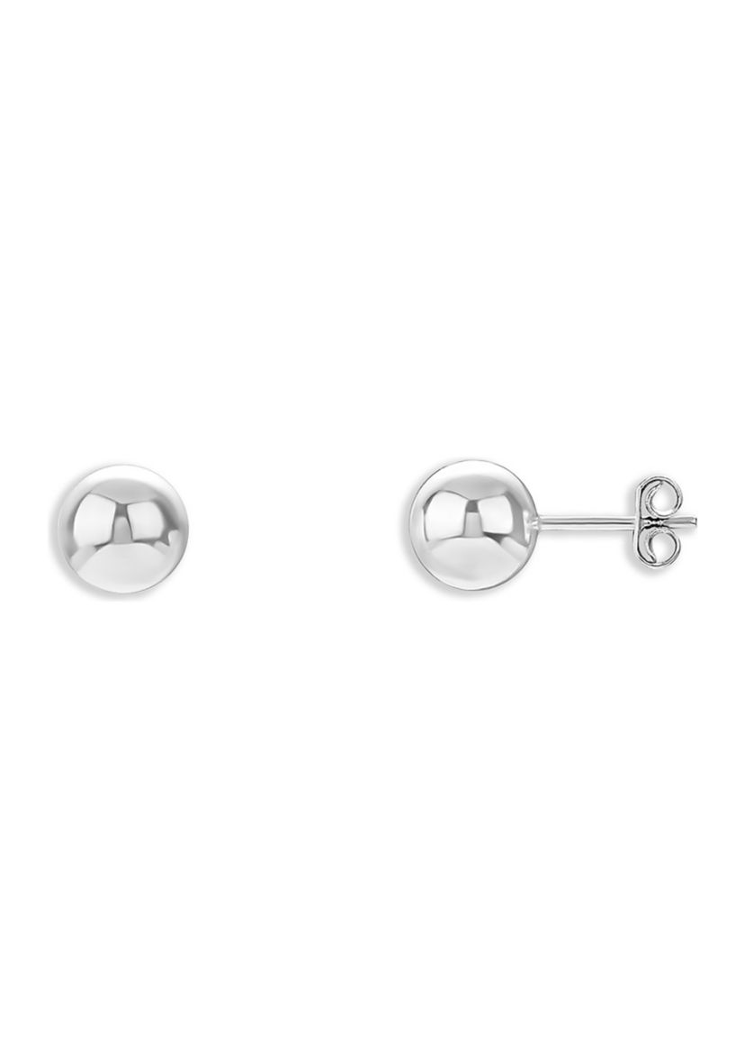 Sterling Silver 8 Millimeter Ball Stud Earrings