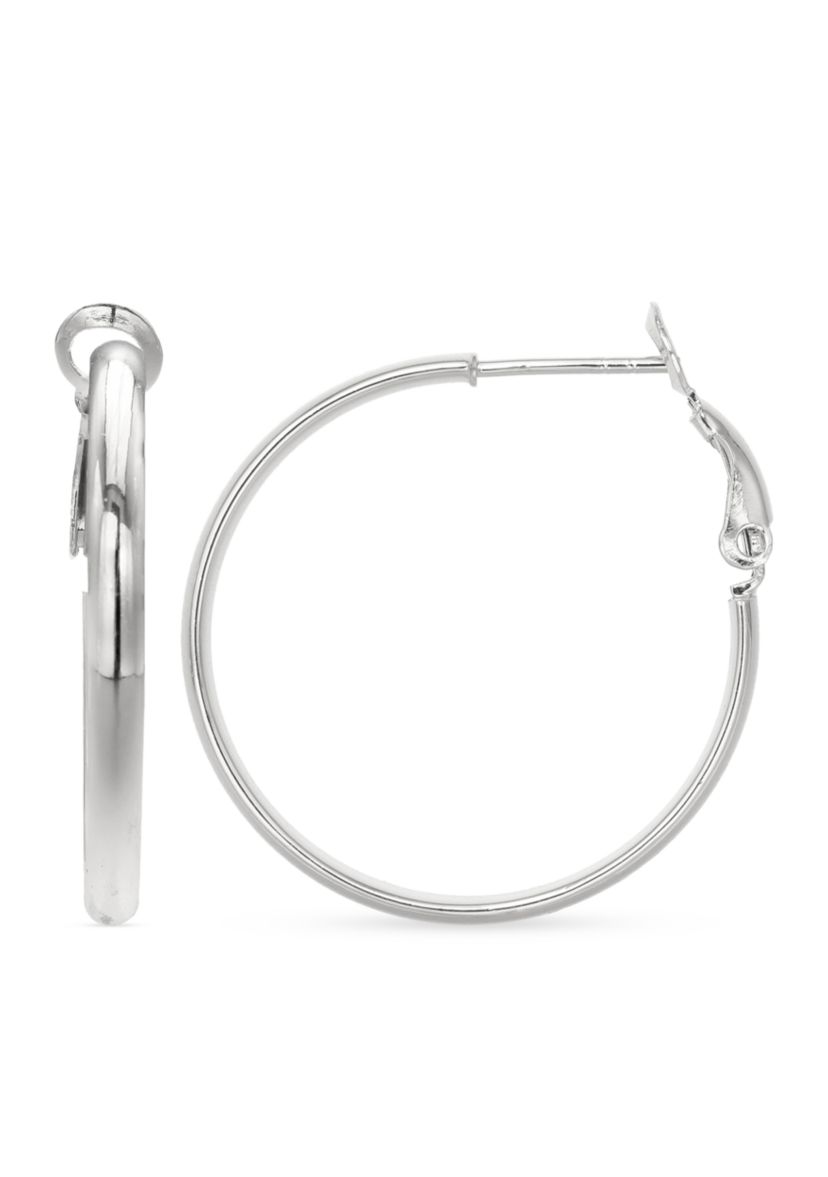 Simply Sterling Polished Hoop Earrings