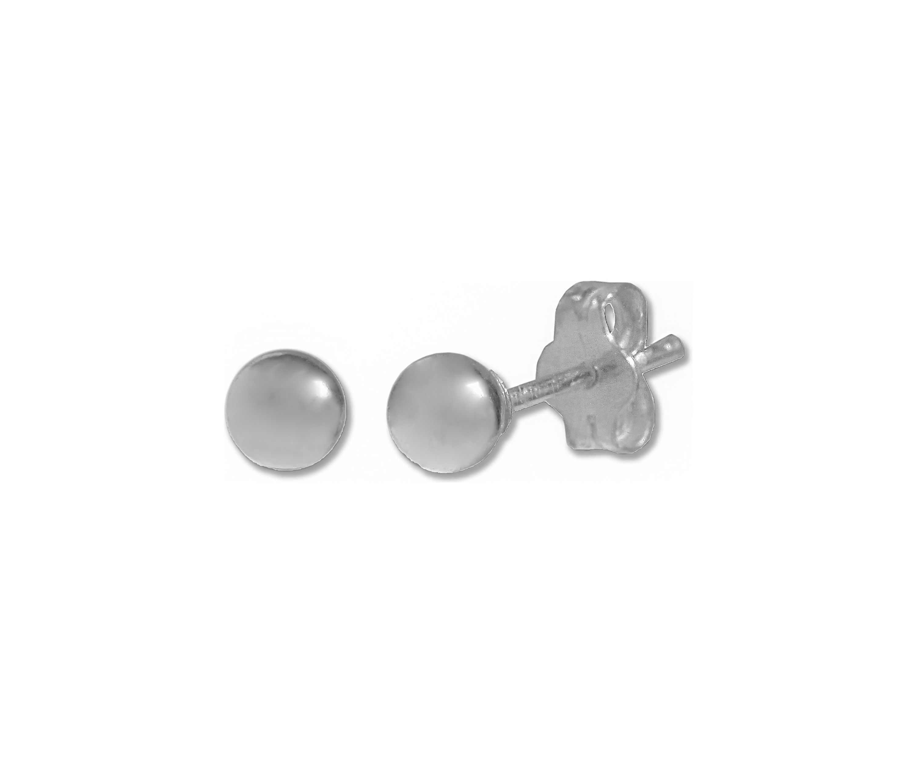 7 Millimeter Ball Stud Earrings in Sterling Silver