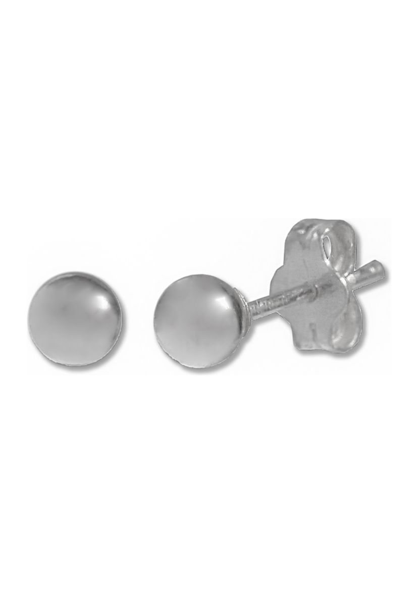 7 Millimeter Ball Stud Earrings in Sterling Silver