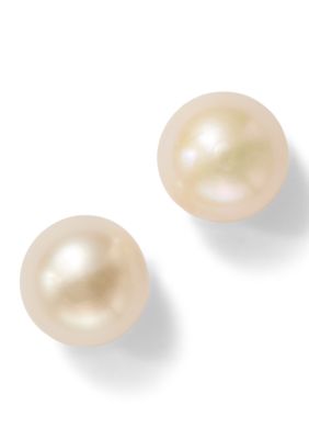 Belk Sterling Silver Freshwater Pearl Sterling Silver Stud Earrings