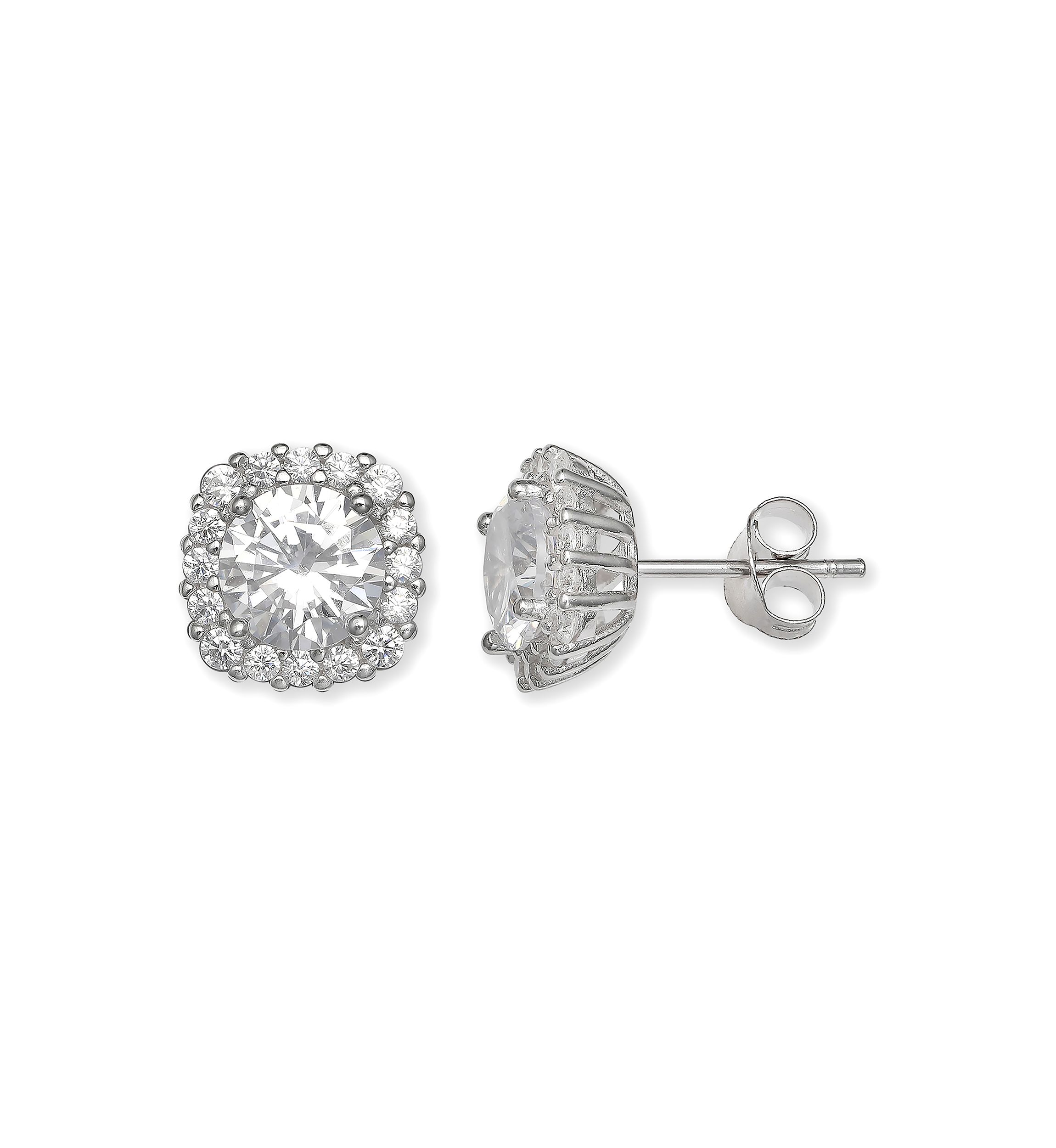 Round Cubic Zirconia Earrings 
