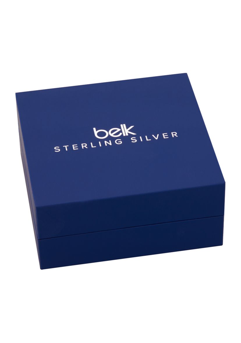 Sterling Silver Pavé Cubic Zirconia Round Stud Earrings