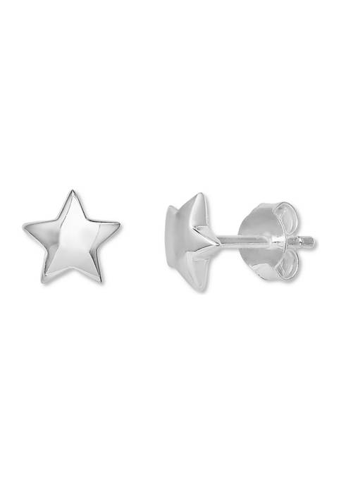 Belk Silverworks 7 Millimeter Polished Star Puffed Post