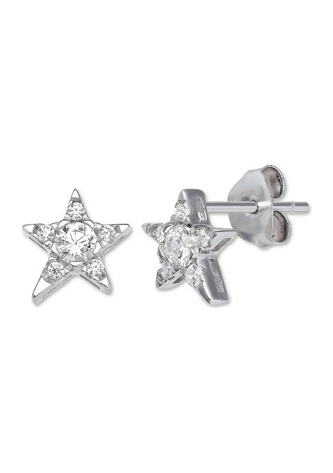 1/3 ct. t.w. Cubic Zirconia Star Stud Earrings in Sterling Silver