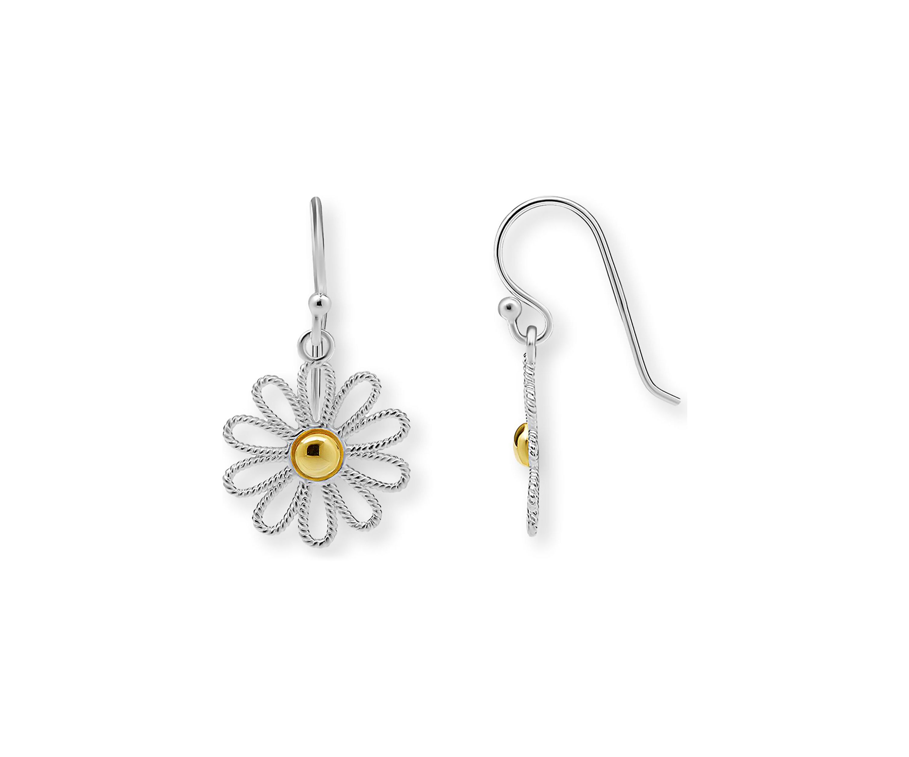 Silver Plated Flower Earrings