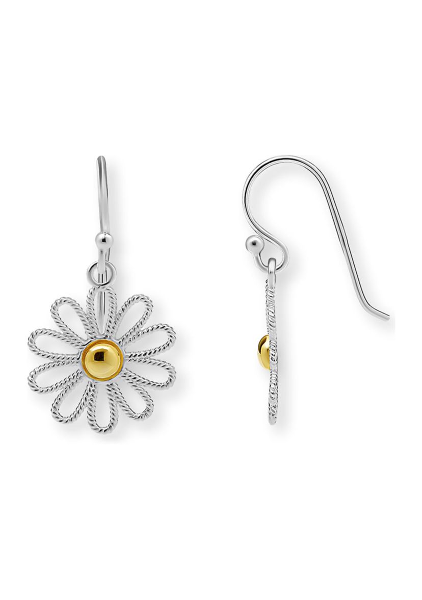 Silver Plated Flower Earrings