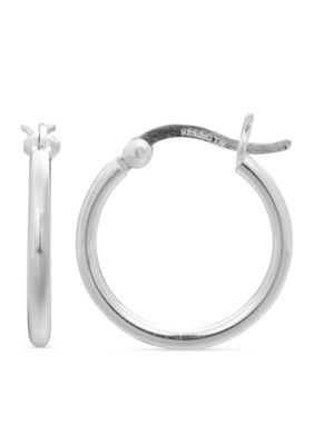 Belk Silverworks Simply Sterling Silver Small Braided Hoop Earrings | belk