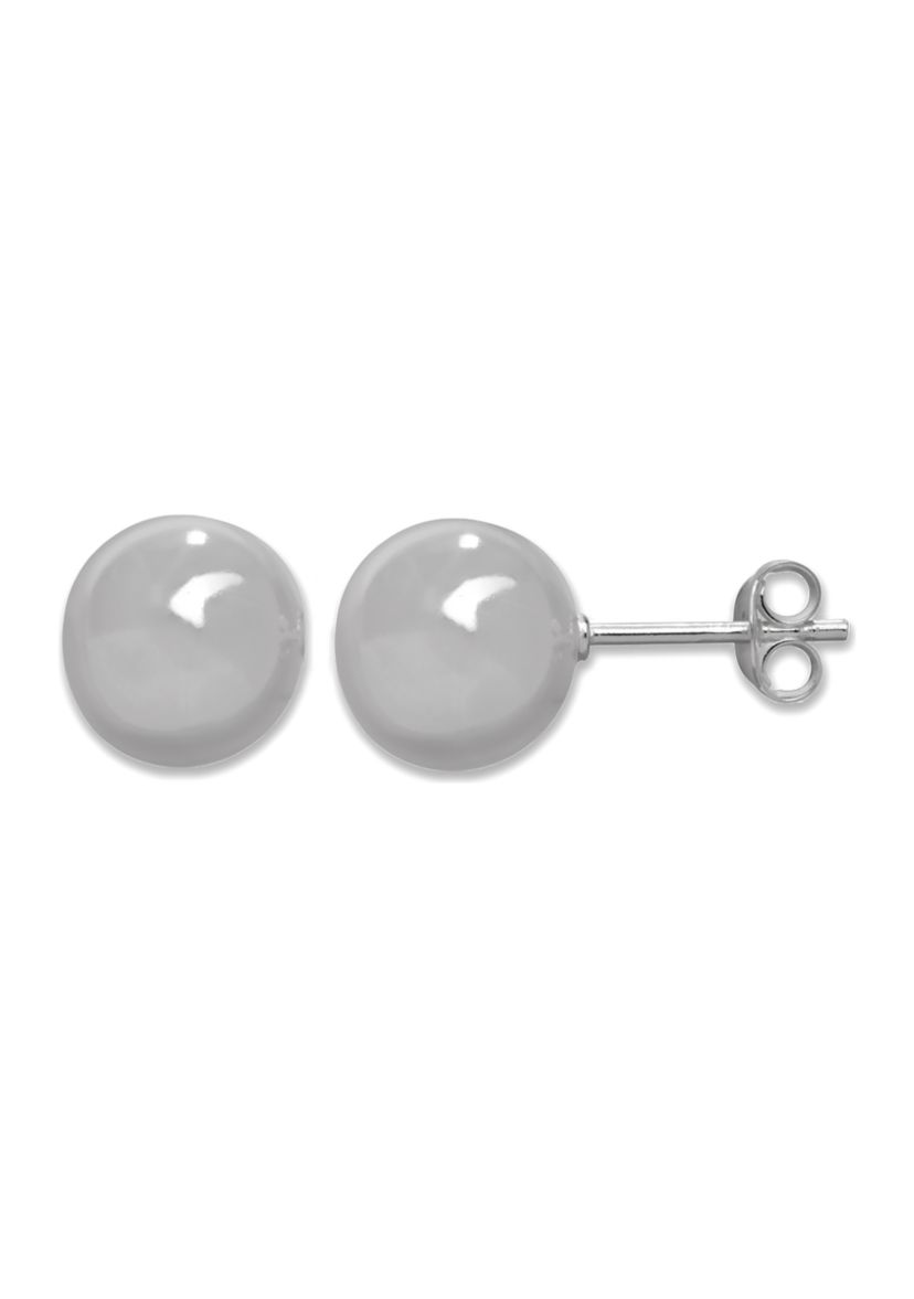 10 Millimeter Ball Stud Earrings 