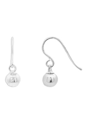 Belk Sterling Silver Polished Ball Drop Earrings in Sterling Silver