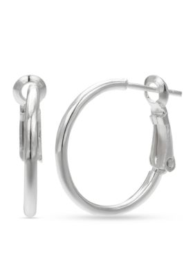 Belk Sterling Silver Simply Sterling Polished Hoop Earrings