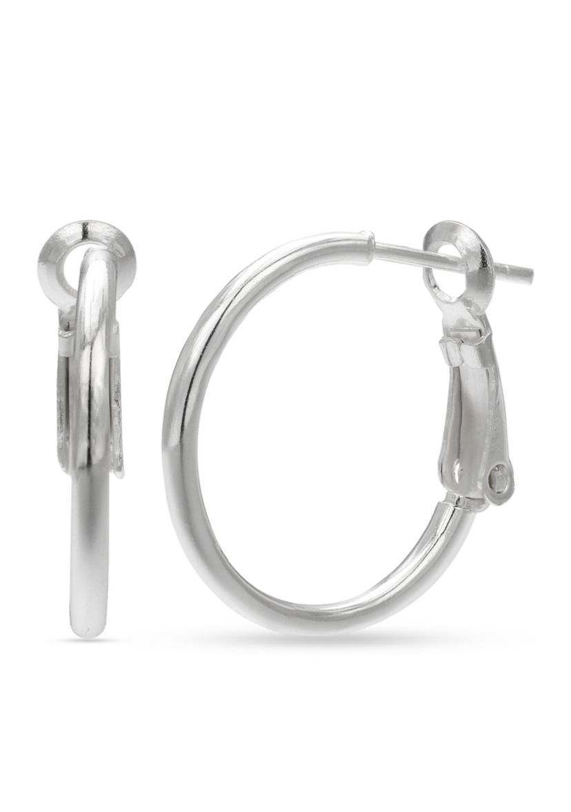 Simply Sterling 20 Millimeter Polished Hoop Earrings