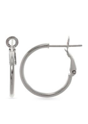 Belk Silverworks Simply Sterling Silver Large Hoop Earrings