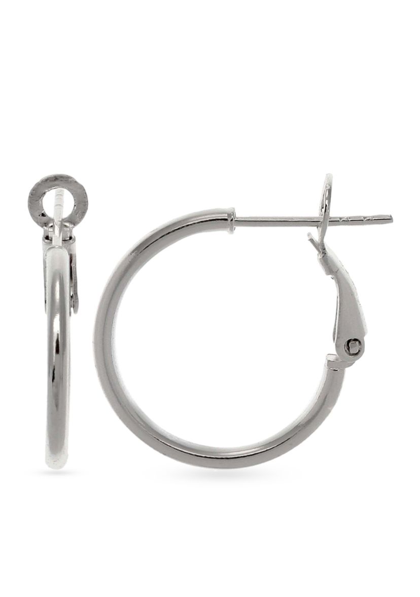 Simply Sterling Silver Large Hoop Earrings