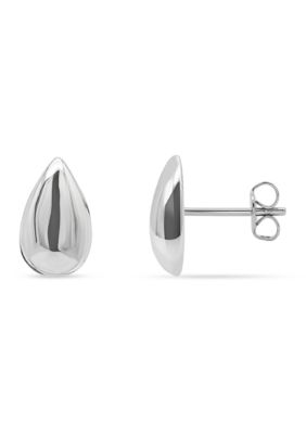 Belk Sterling Silver Sterling Silver Polished Teardrop Stud Earrings