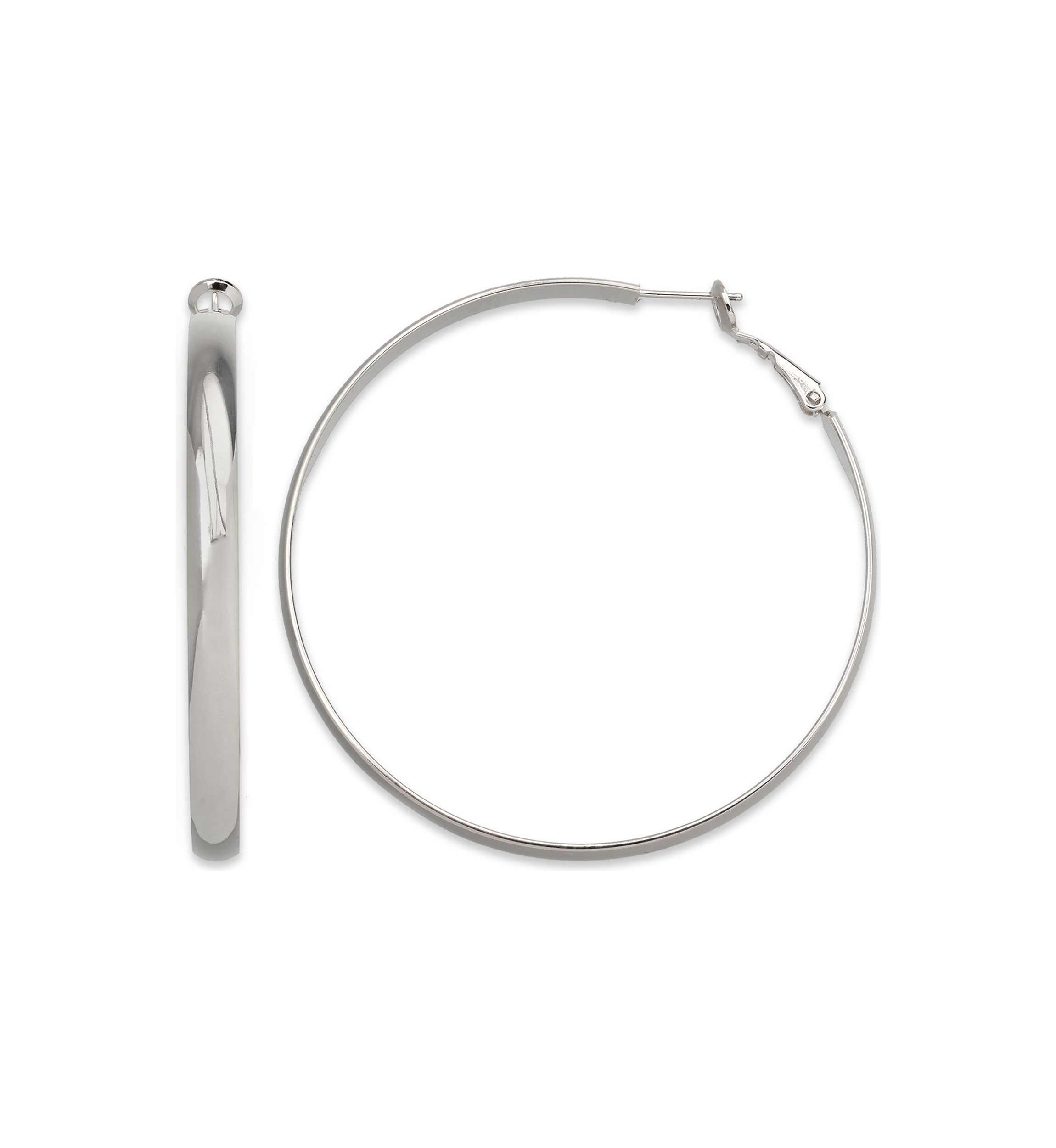 Fine Silver Plated Hoop Earrings