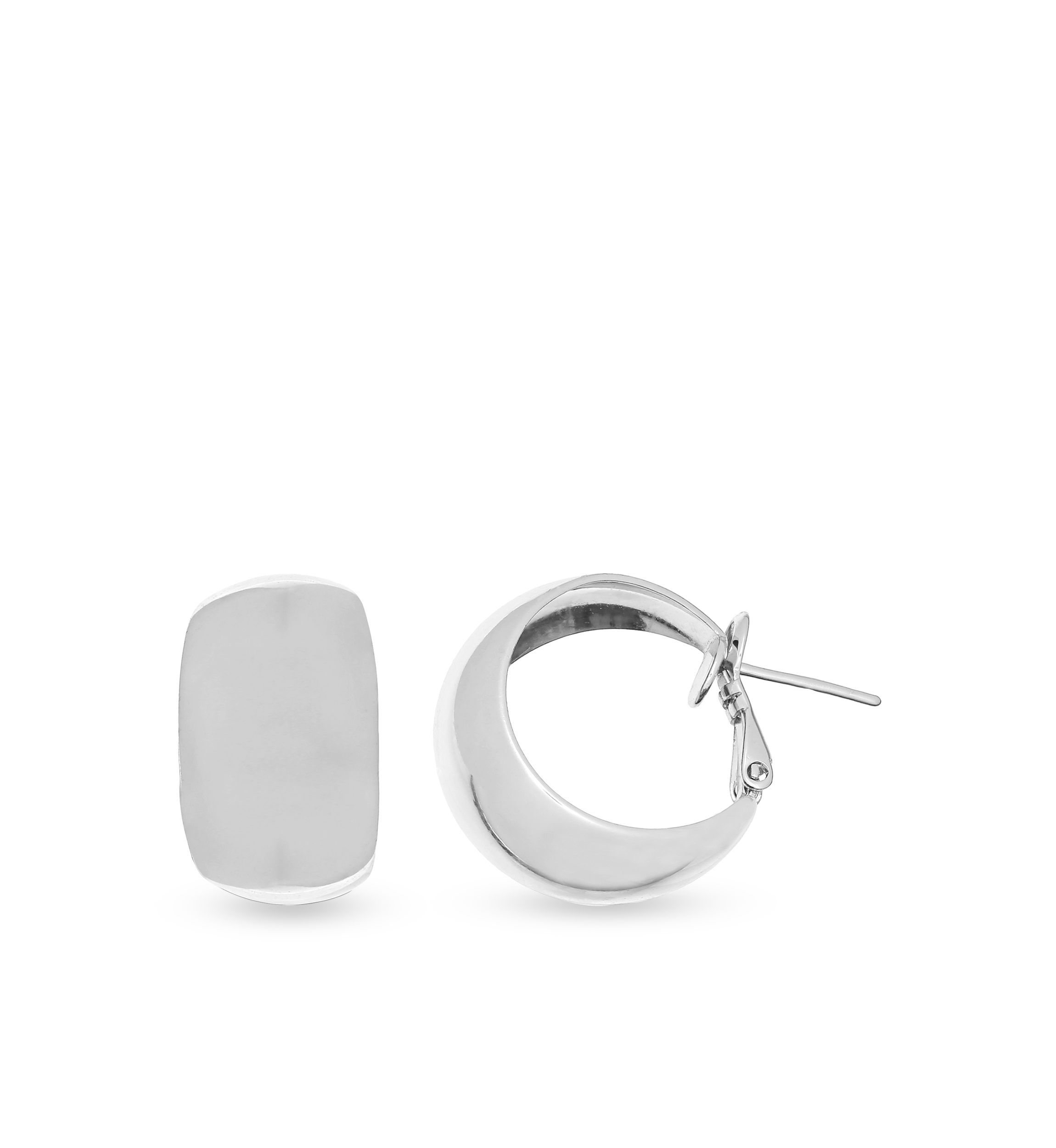 Fine Silver Plated Hoop Earrings