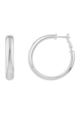 Belk Silverworks Fine Silver Plated 40 Millimeter Round Hoop Earrings