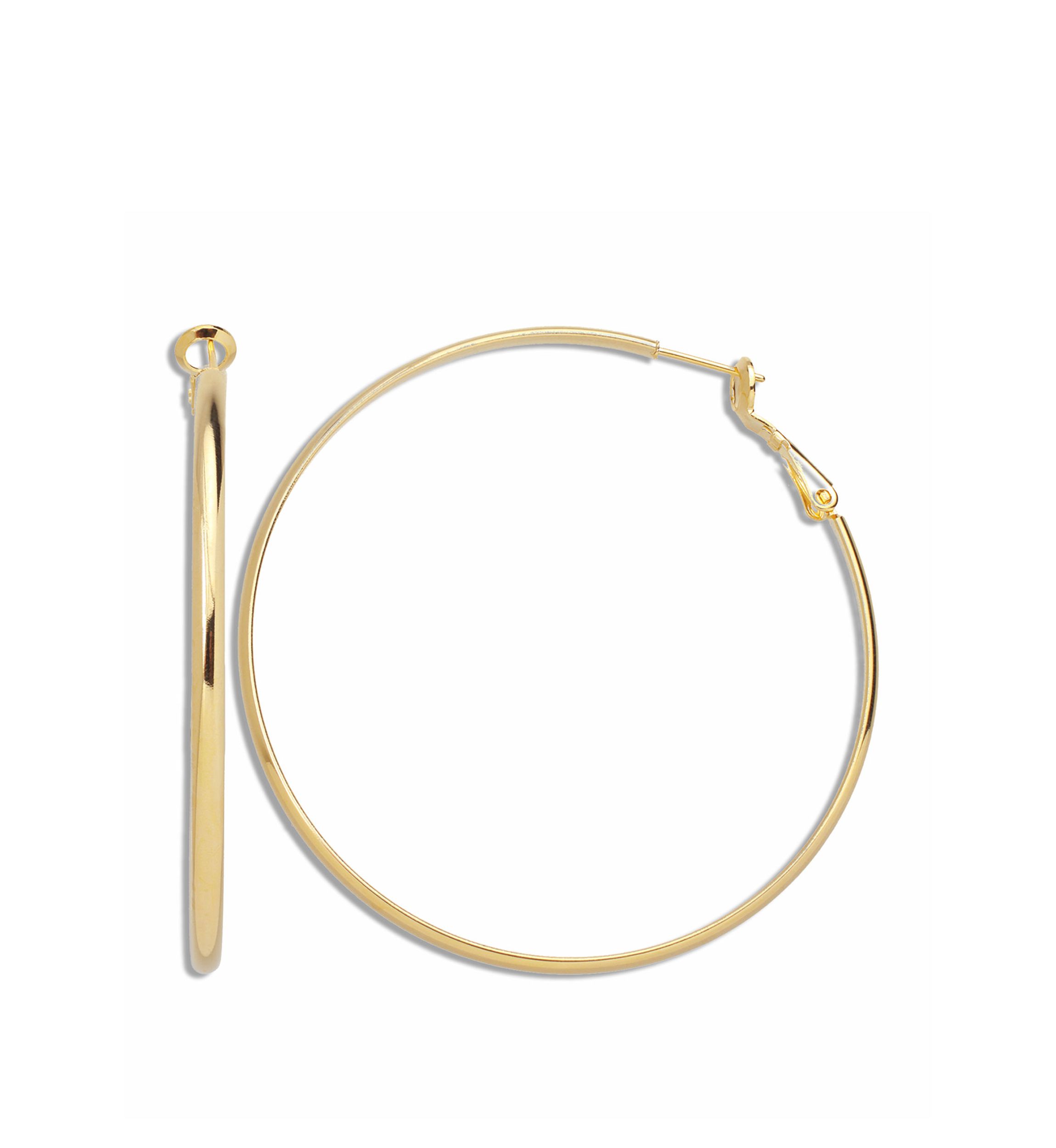 Polished Hoop Paddle Back Earrings 