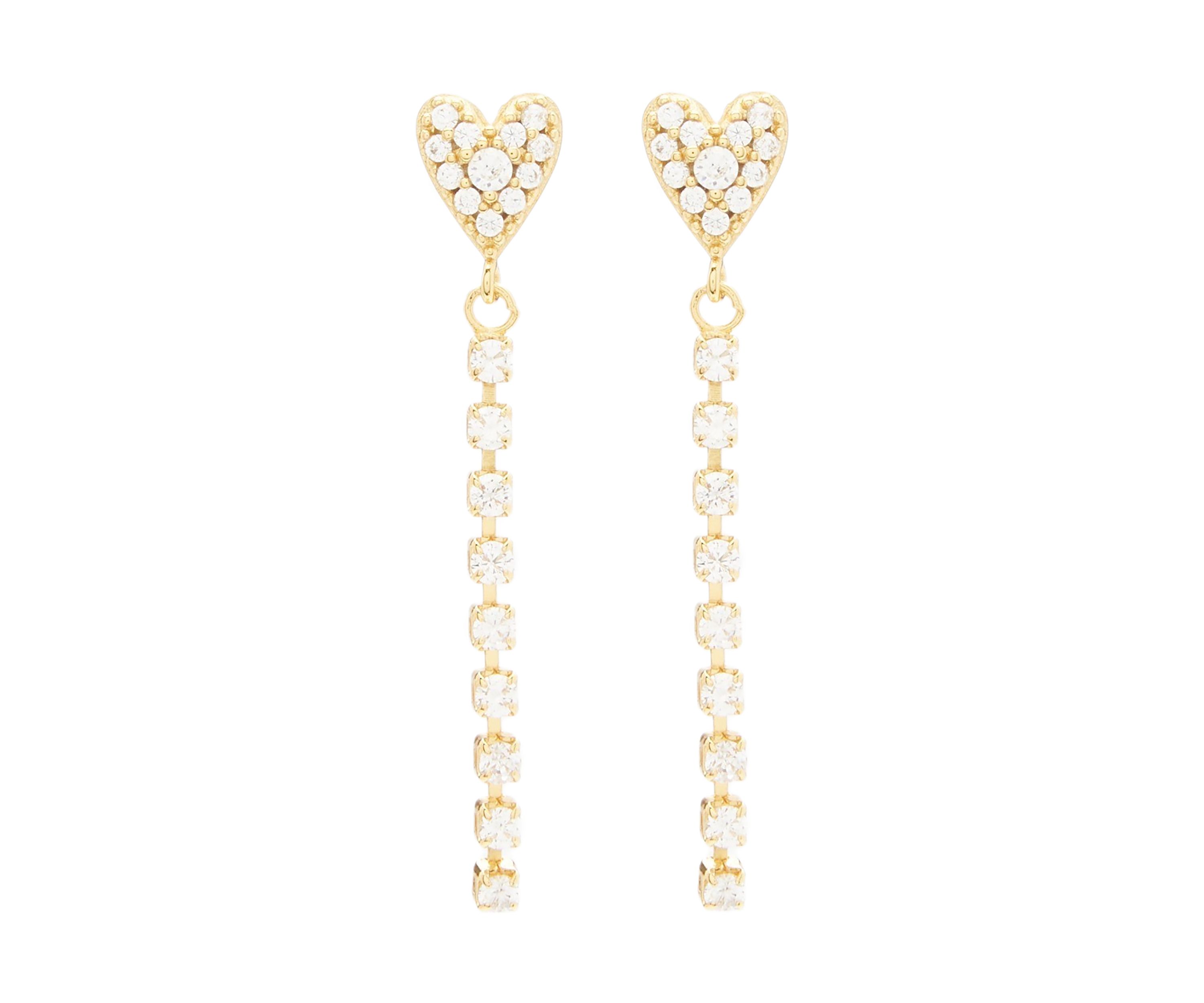 Gold Over Fine Silver Plated Heart Earrings