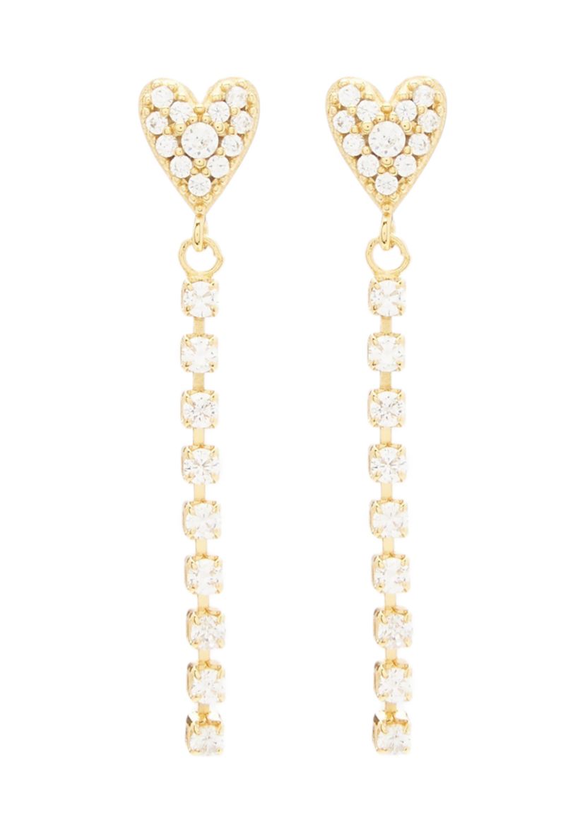 Gold Over Fine Silver Plated Heart Earrings