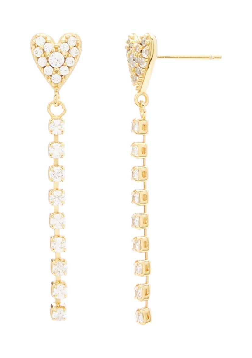 Gold Over Fine Silver Plated Heart Earrings